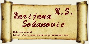 Marijana Sokanović vizit kartica